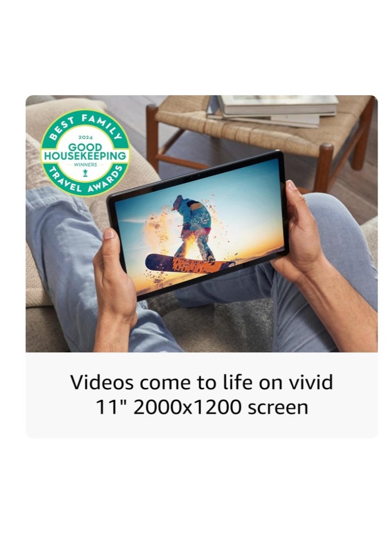 REBENUO Tableta Fire Max 11, nuestra tablet más potente hasta la fecha, pantalla vívida de 11", procesador octa-core, 4 GB RAM, batería con 14 horas de autonomía, 64 GB, Gris - Image 3