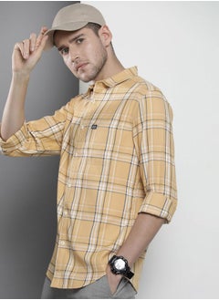 The Indian Garage Co Men Regular Fit Checkered Full Sleeves Cutaway Collar Casual Shirt  - Image 3