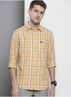 The Indian Garage Co Men Regular Fit Checkered Full Sleeves Cutaway Collar Casual Shirt  - Image 1