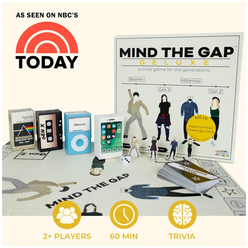 Spin Master Games, Mind The Gap Deluxe Trivia Game, Board Game for All Generations on Thanksgiving, Friendsgiving, Birthdays & Family Nights, 2-12 Players, for Ages 10 & Up - Image 2