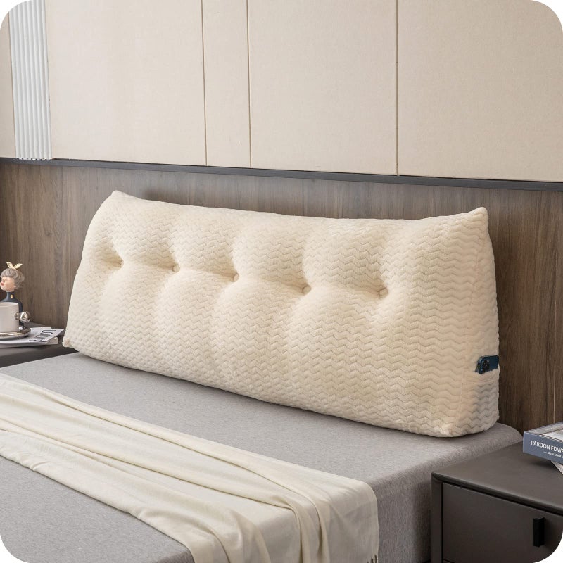 ZOEMO ZOEMO Large Bolster Triangular Headboard Wedge Backrest Positioning Support Bed Rest Reading Pillows Headboard Wedge Pillows for Day Bed with Removable Cover 