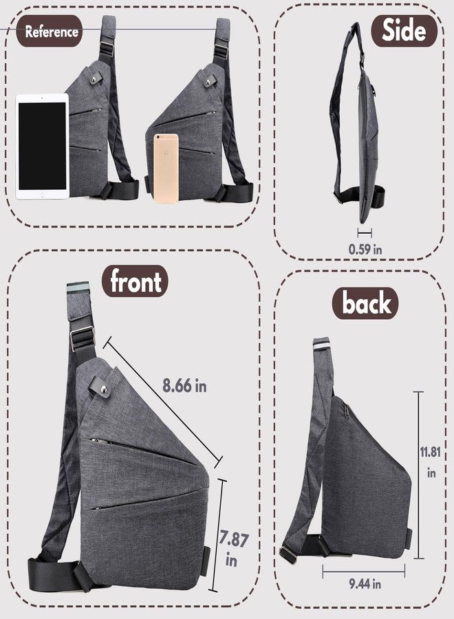 ocalil Anti Theft Crossbody Bag, Fashion Sling Bag Travel Crossbody Bag for Women Men, Should Bag Anti-theft Design for Travel,Sport (right shoulder, purple) - Image 3