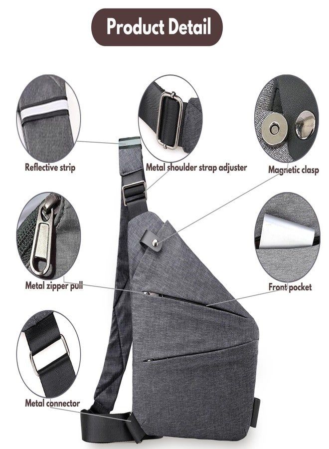 ocalil Anti Theft Crossbody Bag, Fashion Sling Bag Travel Crossbody Bag for Women Men, Should Bag Anti-theft Design for Travel,Sport (right shoulder, purple) - Image 2