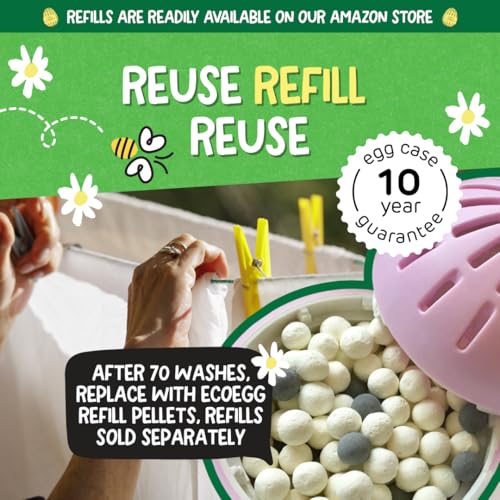 Ecoegg Laundry Egg with 70 Washes Included Detergent Replacement Non bio and no enzymes phosphates Palm Oil Chlorine Bleach Sensitive Skin Spring Blossom - Image 5