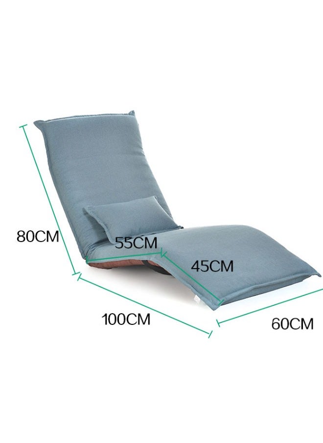 Generic Floor Chair Folding Sofa with Back Suppor Foldable Floor Seat with 5-Position Adjustable Backrest and Pillow for Meditation Reading Watching TV, Floor Gaming Chair  - Image 2