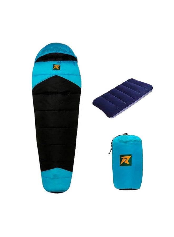 Rocksport Camplite +10°C to +20°C Mummy Shape Sleeping Bag for Camping, Hiking, Indoor & Outdoor, Warm Sleep Bag l Free Air Pillow & Adventure Pass - Image 1