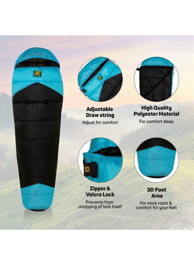 Rocksport Camplite +10°C to +20°C Mummy Shape Sleeping Bag for Camping, Hiking, Indoor & Outdoor, Warm Sleep Bag l Free Air Pillow & Adventure Pass - Image 5