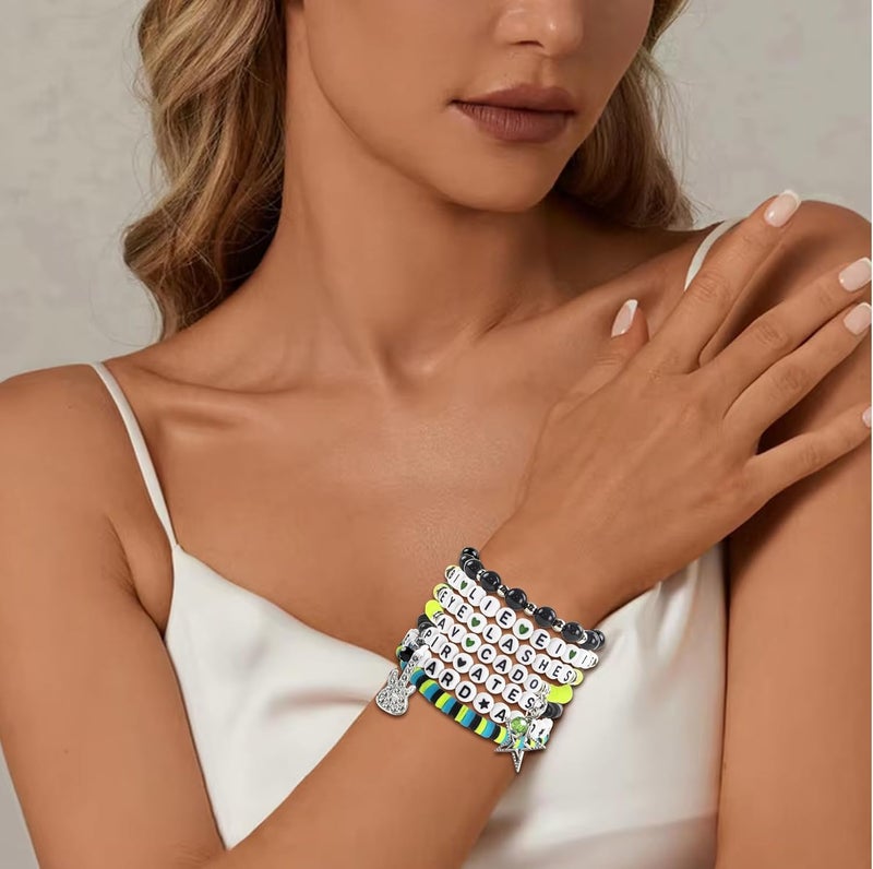 pupvus Singer Guitar Charm Friendship Bracelets Merch - Outfits Accessories Perfect Merchandise for Fans' Birthdays, Concert Outfits, and Party Favors, for Fans - Image 5