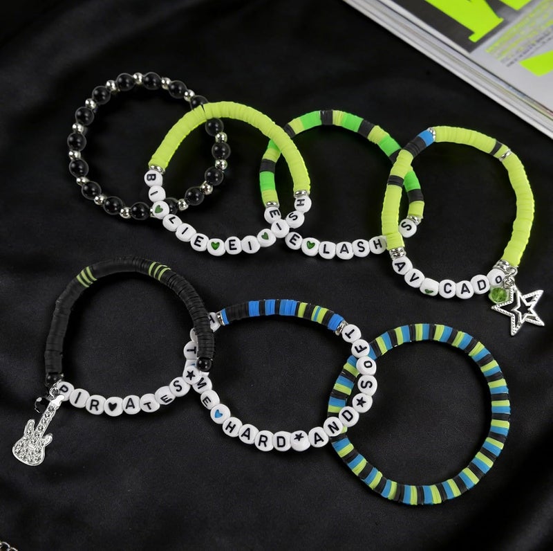 pupvus Singer Guitar Charm Friendship Bracelets Merch - Outfits Accessories Perfect Merchandise for Fans' Birthdays, Concert Outfits, and Party Favors, for Fans - Image 2