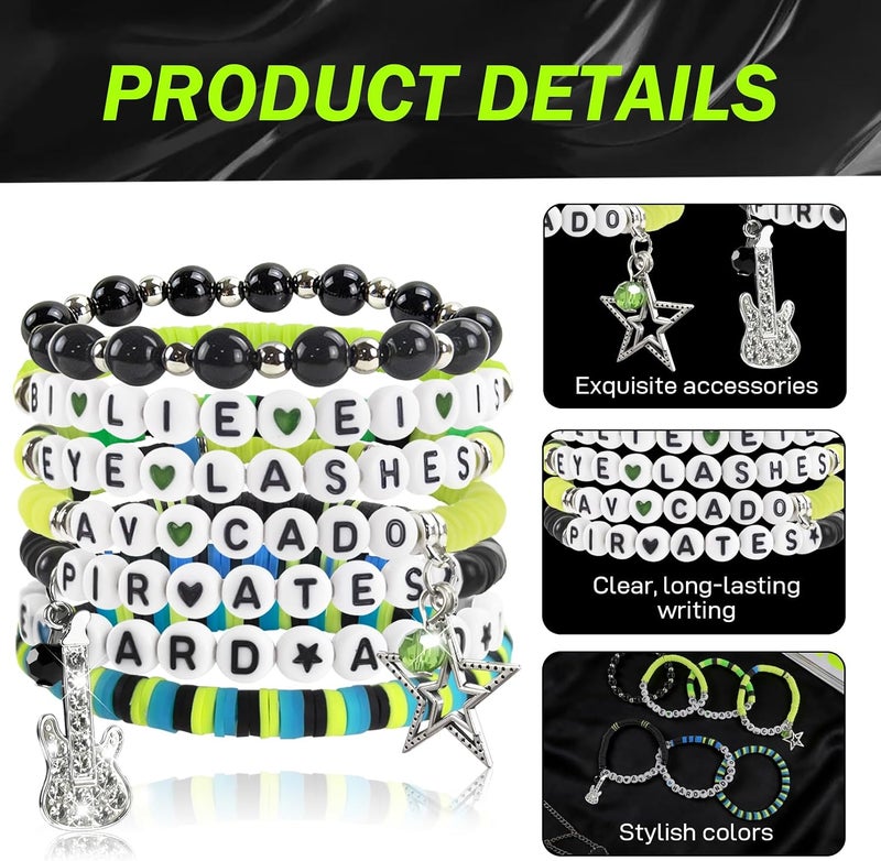 pupvus Singer Guitar Charm Friendship Bracelets Merch - Outfits Accessories Perfect Merchandise for Fans' Birthdays, Concert Outfits, and Party Favors, for Fans - Image 4