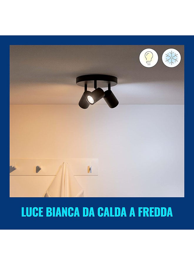 Wiz Smart Ceiling Spotlight,3 Spot - Black Rectangle,RGB+Warm-to-Cool White, Wi-Fi App Control, Works with Alexa/Google/Siri, Adjustable & Dimmable, Black – Imageo Series - Image 2