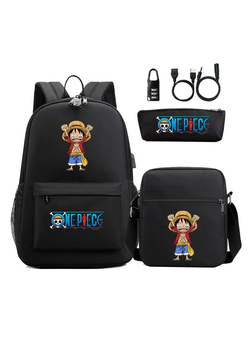 One Piece USB Three Piece Backpack