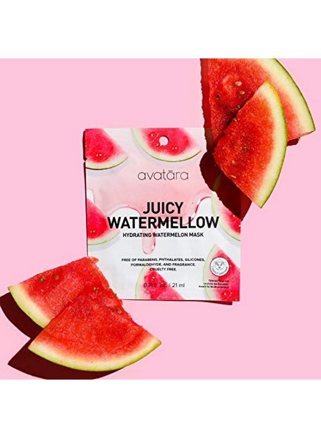 Avatara Juicy Watermellow Facial Sheet Mask Hydrating Watermelon Mask 5 Pack - Image 3