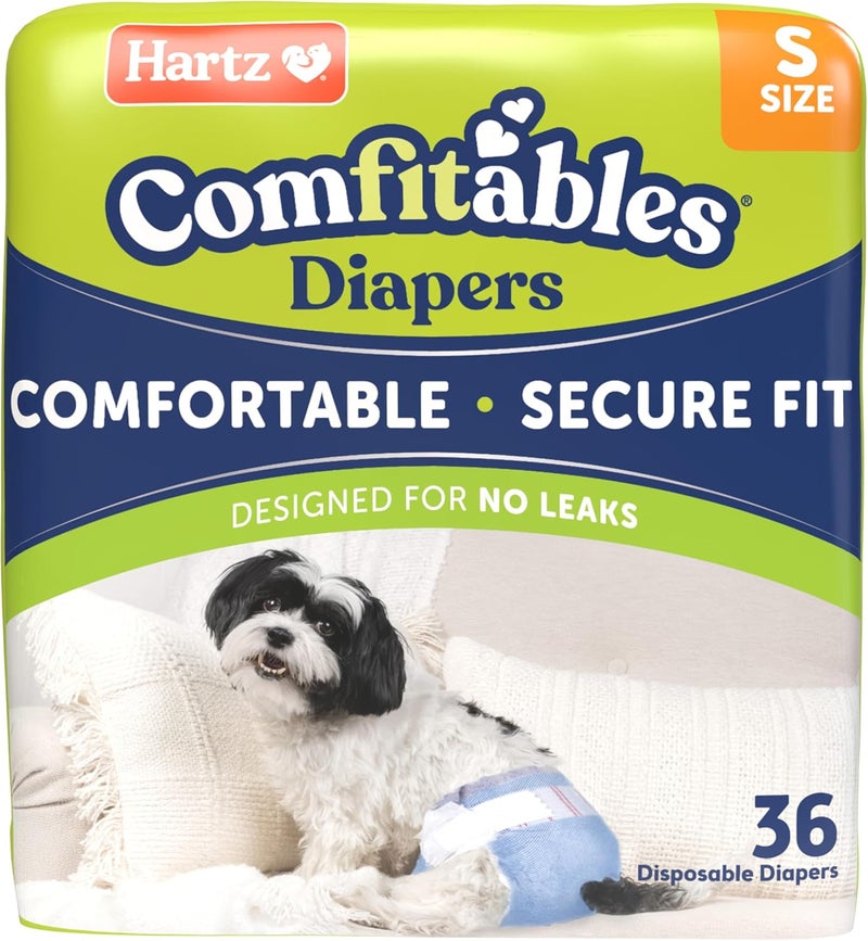Hartz Disposable Dog Diapers, Size S 36 count, Comfortable & Secure Fit, Easy to Put On - Image 1