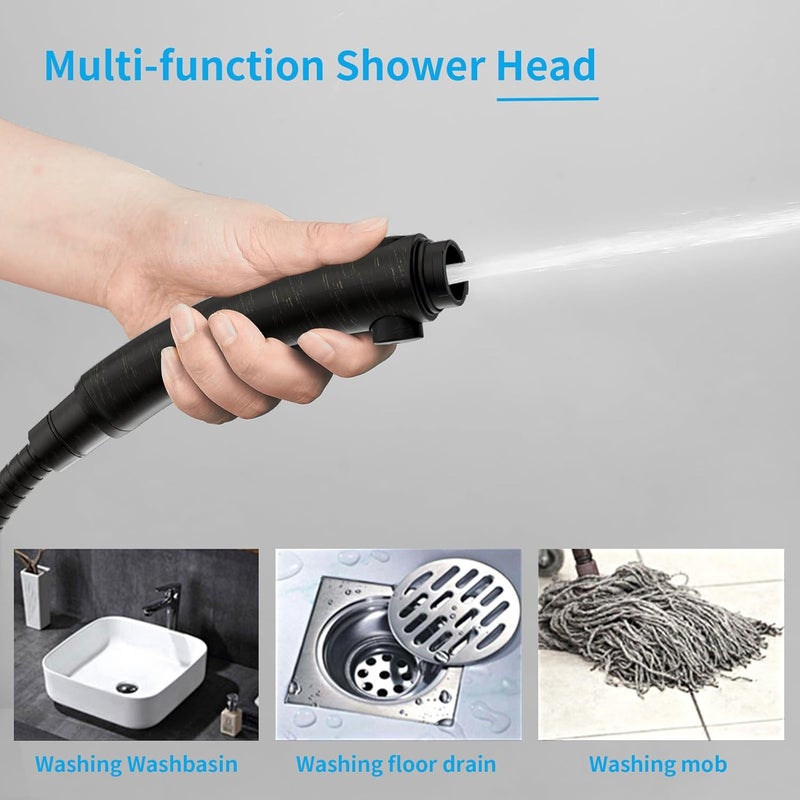 KAIYING Drill-Free High Pressure Handheld Shower Head with ON/OFF Pause Switch 3 Spray Modes Water Saving Showerhead, Detachable Puppy Shower Accessories (Oil-Rubbed Bronze) - Image 5