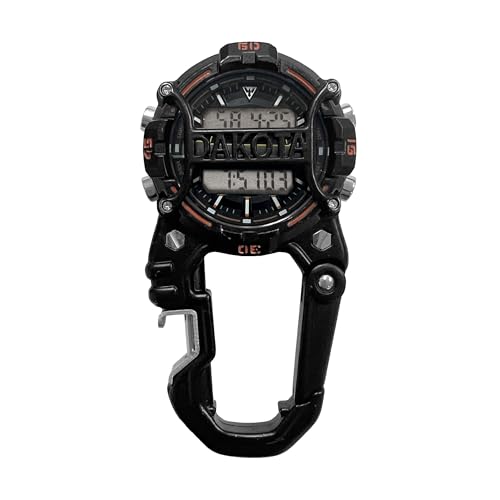 Dakota Bottle Opener Cage Clip, Premium Quality, Outdoor Gifts for Men, Use for Field and Work, Pocket Watch, Fob Tactical Watch with LED Flashlight, Dial Protector - Black - Dial Cage - Image 1