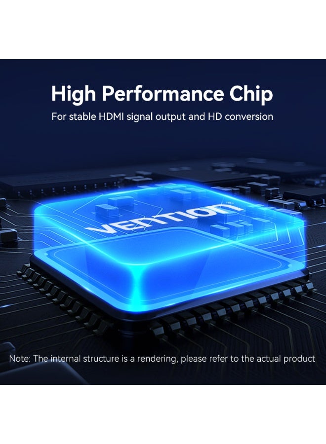 VENTION Cotton Braided 4K DP Male to HDMI-A Male HD Cable 1.5M Black Model - Image 4