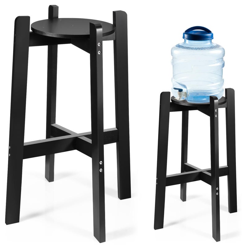 Barydat Barydat 27 Wood Water Dispenser Floor Stand Wood Floor Stand Natural Wooden Water Jug Holder for 15 GallonBlack 