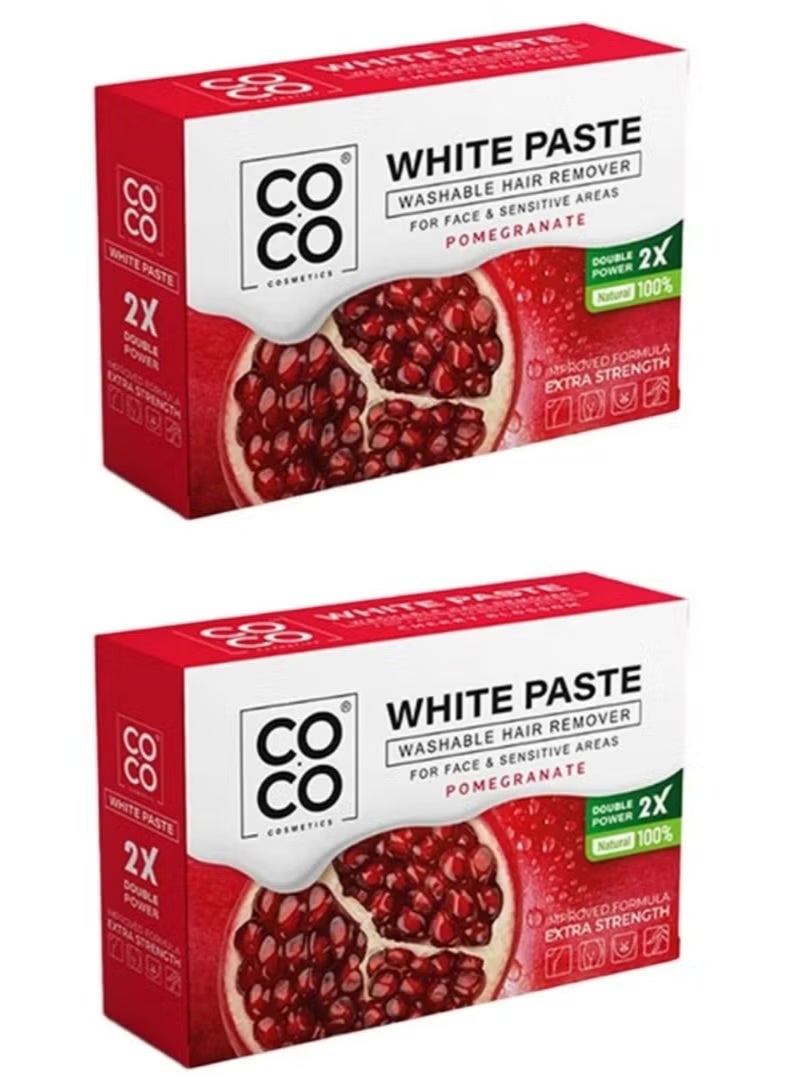 Coco Two Pieces of Pomegranate White Paste for Body & Facial Hair Removal – Coco – 100 g