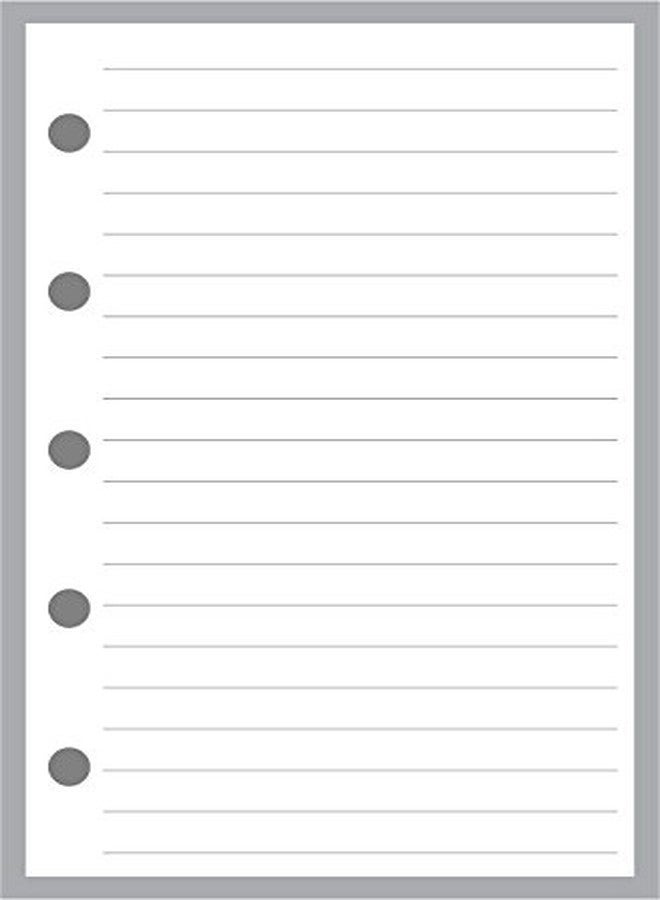 Mini Size Notes Pages Planner Insert, Sized and Punched for Filofax Mini Notebook (2.75" x 4.25")