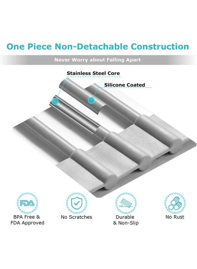 NILKANTH - Over The Sink Multipurpose Roll-Up Dish Drying Rack (Warm Gray, Large)(Stainless Steel;Silicone) - Image 5