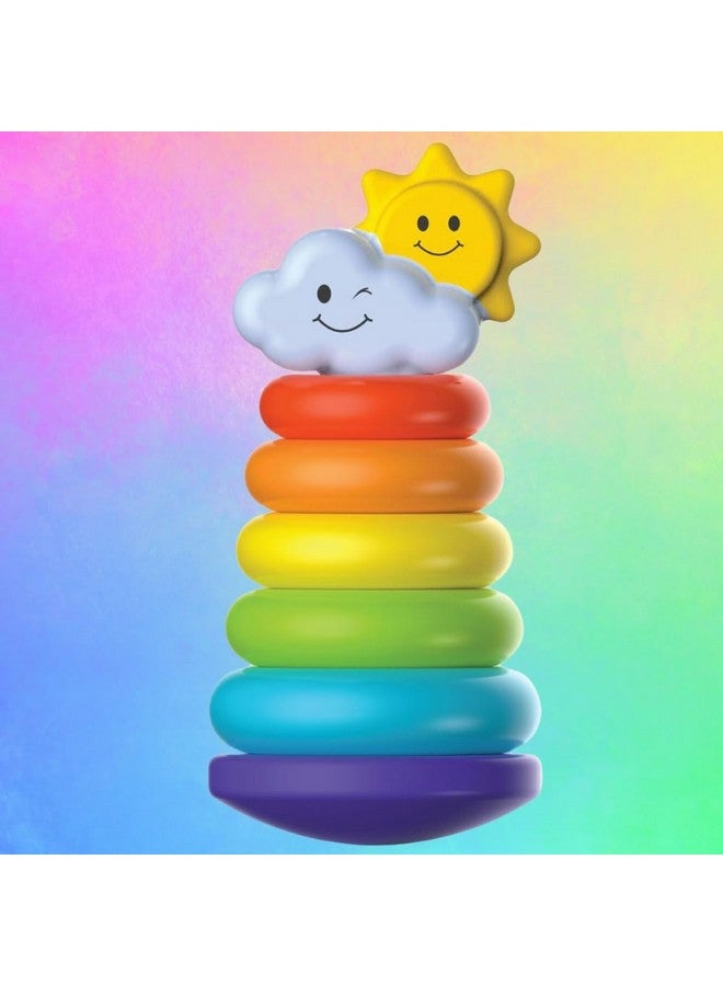 ToyMagic Rainbow Rocking Ring Stacker Game|5 Ring Multicolored Sorting Tower Game|Learning Game for Infants & Toddlers Kids|Educational Interactive Baby Toy|Best Birthday & Return Gift|Made in India - Image 1