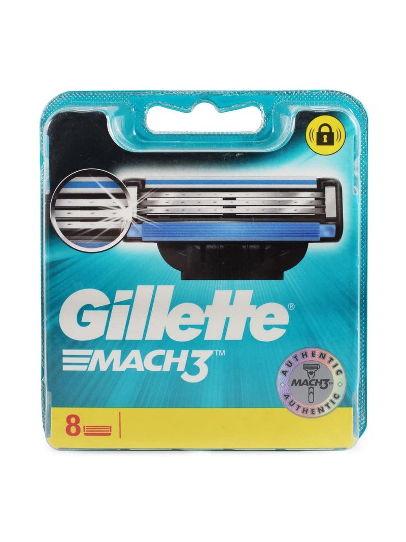 Gillette Mach 3-8 Count (1 x 8 Pack) - Image 2
