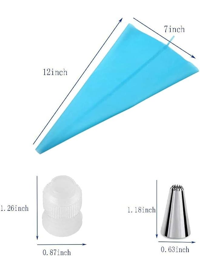 S-TOP Piping Bag and Tips Cake Decorating Supplies Kit Baking Supplies Cupcake Icing Tips with Pastry Bag for Baking Decorating Cake - Image 3