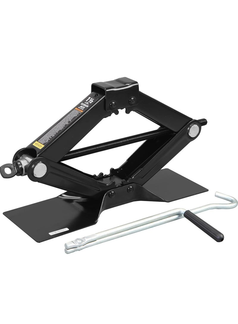 بيج ريد طقم سيارة رافعة مقصية من الفولاذ تورين 1.5 طن باللون الأحمر الكبير، أسود - Image 1