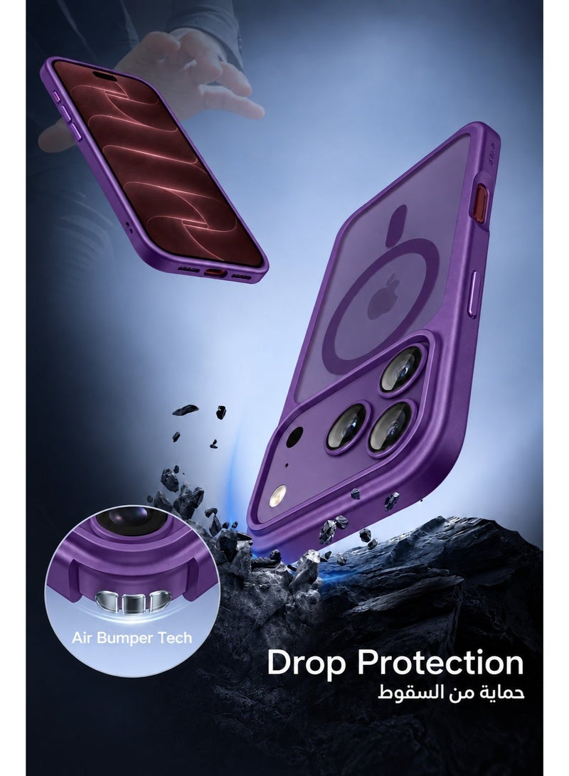 SOKAD MagSafe Matte Purple Case for iPhone 18 Pro, Full Camera Protection - Image 5