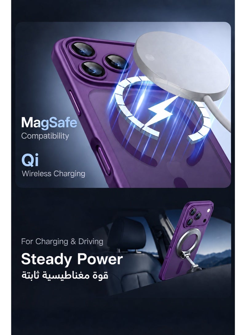 SOKAD MagSafe Matte Purple Case for iPhone 18 Pro, Full Camera Protection - Image 4