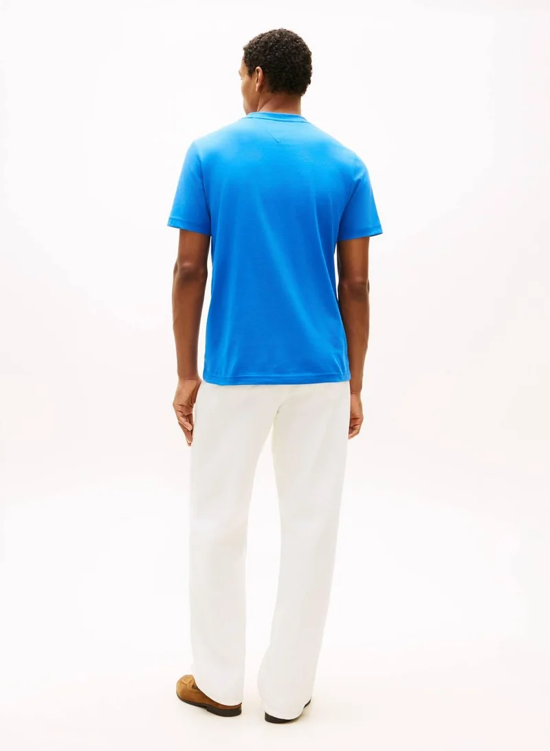 TOMMY HILFIGER  Logo Embroidery Insert Jersey T-Shirt for Men | Best Price UAE