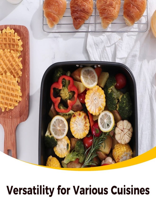 HONGBAKE Nonstick Lasagna Pan 3 Inch Deep, 9x13 Baking Pan, Rectangular Sheet Cake Pan, Roasting Pan for Oven with Stainless Steel Handles, Dishwarsher Safe, Dark Grey - Image 5