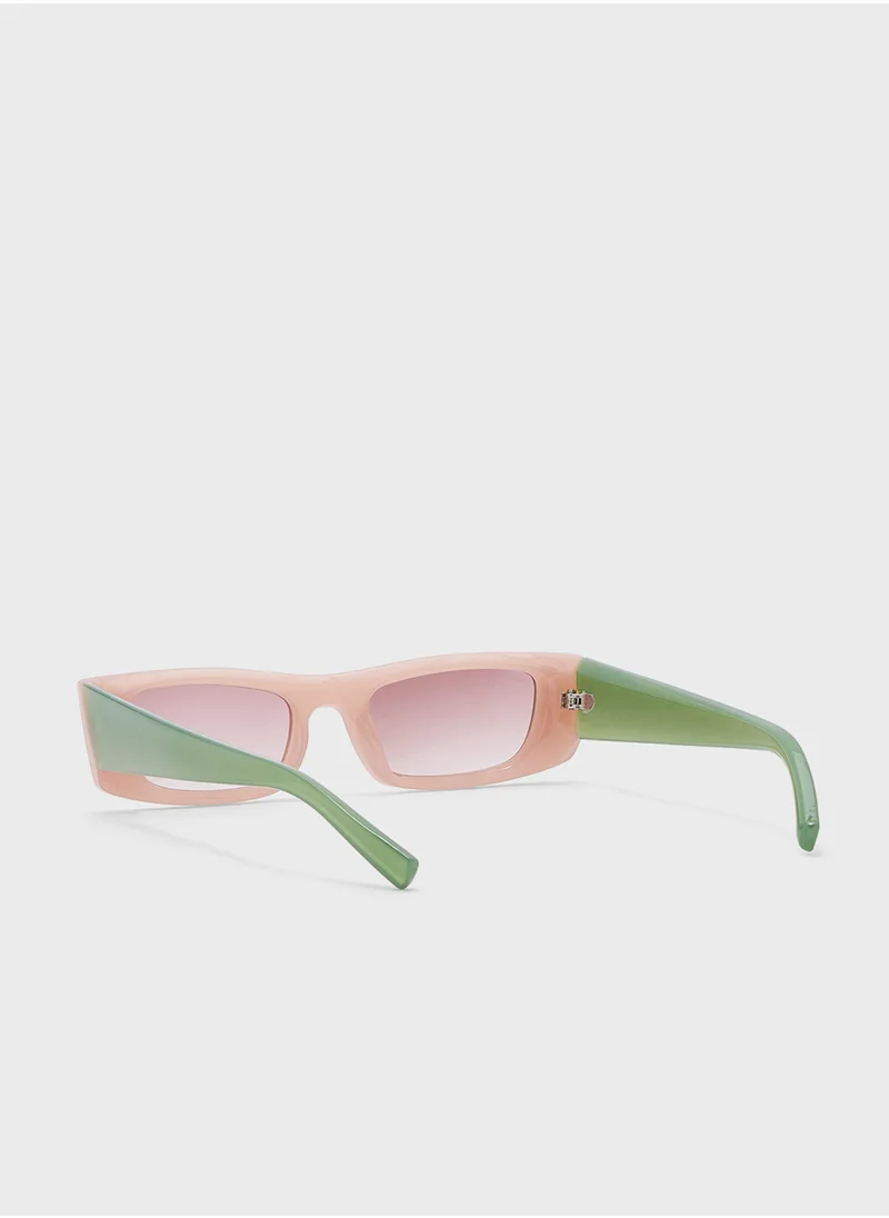 جينجر Rectangular Len Sunglasses