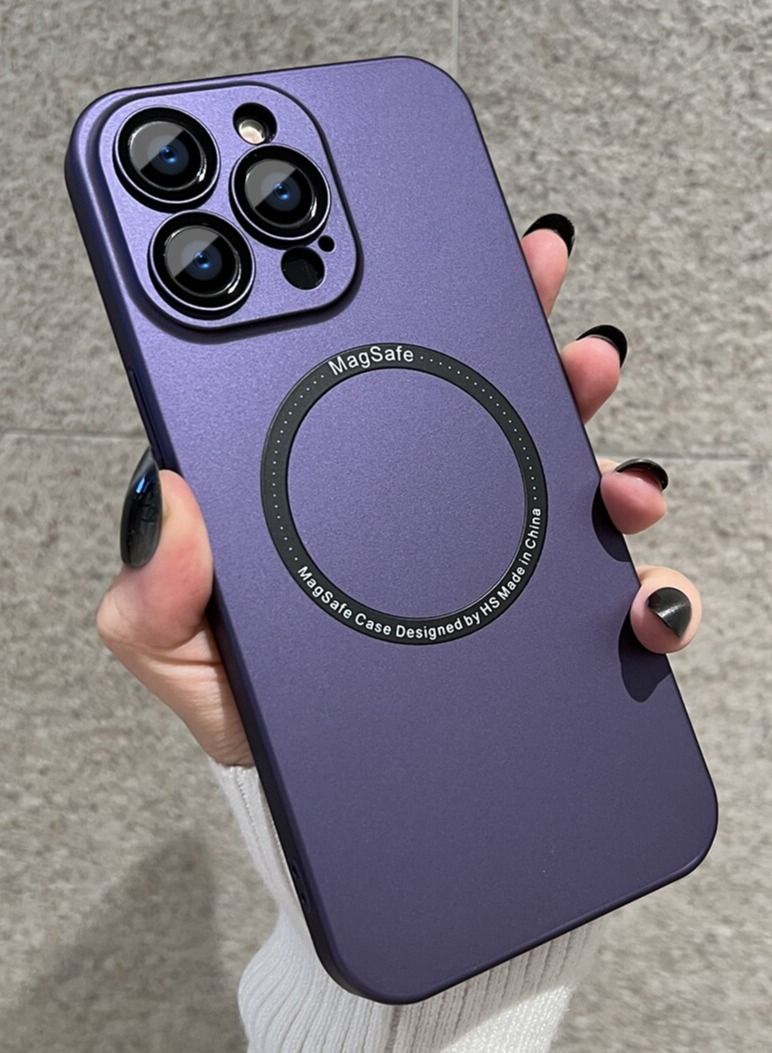 تي دبليو إي جي جي أو أن جراب نحيف لهاتف iPhone 14 Pro جراب شحن لاسلكي مغناطيسي Magsafe نحيف للغاية رفيع للغاية لهاتف Apple iPhone 14 Pro 6.1 بنفسجي - Image 1