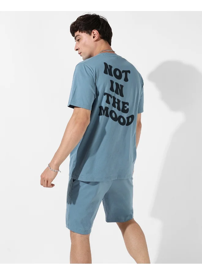 Campus Sutra Men's Peach Cupid Graphic Print Co-Ord Set For Casual Wear | Cotton Poly Lycra Fabric | Clothing Set Crafted With Comfort Fit & High Performance For Everyday Wear