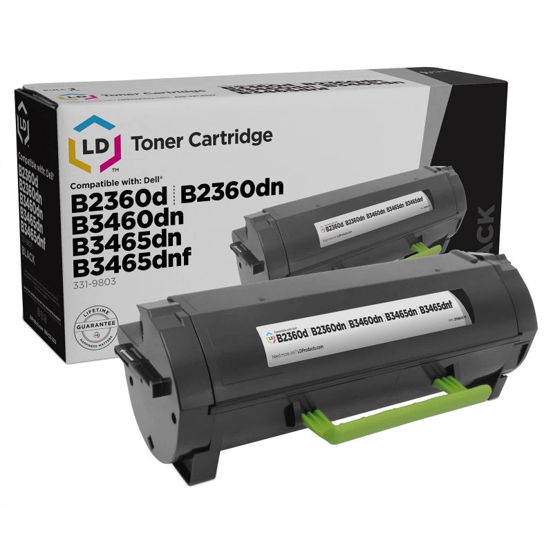 LD Products Compatible B2360dn 3319803 RGCN6 7MC5J Toner Cartridge Replacement for Dell B2360d B2360dn B3460dn B3465dn Black SY 1Pack 2500 Pages