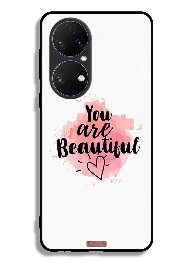 Tolwak Huawei P50 Protective Case Cover You Are Beautiful - Image 2