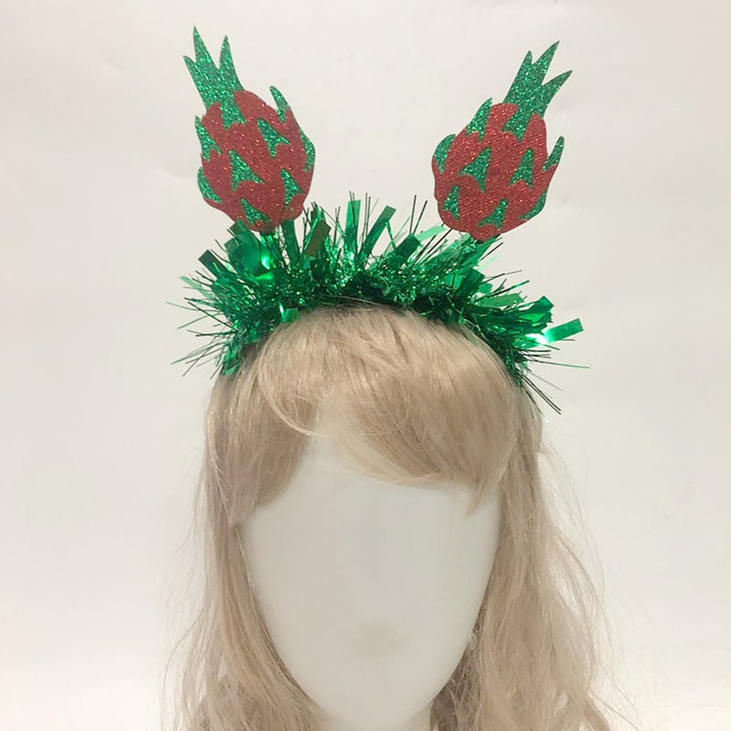 2Pcs Hawaiian Fruit Style Headdress Hair Decoration (Green) - Image 1
