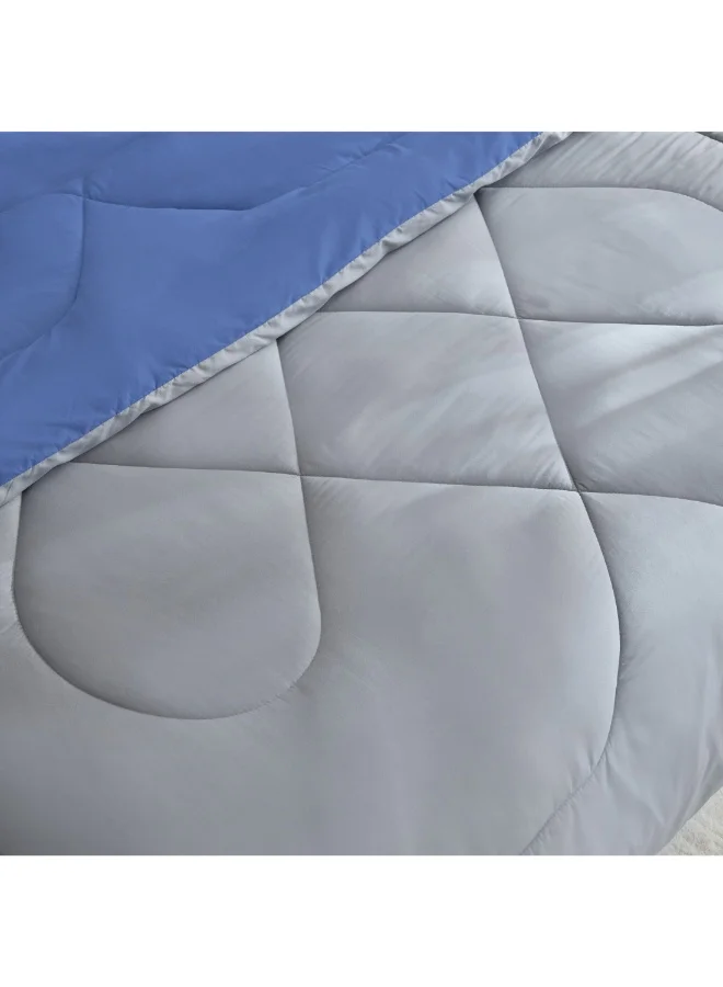 Home Box Derby 3-Piece Reversible Microfiber Queen Comforter Set 230 X 200 Cm