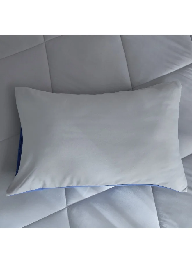 Home Box Derby 3-Piece Reversible Microfiber Queen Comforter Set 230 X 200 Cm