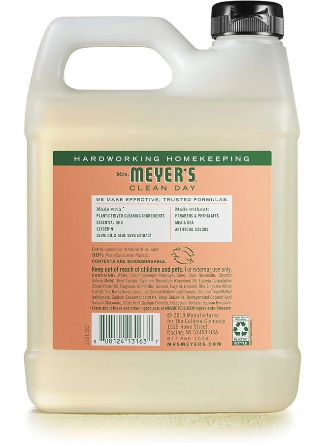 Mrs. Meyer's CLEAN DAY Hand Soap Refill, Made with Essential Oils, Biodegradable Formula, Geranium, 33 Fl. Oz - Pack Of 2 - Image 3