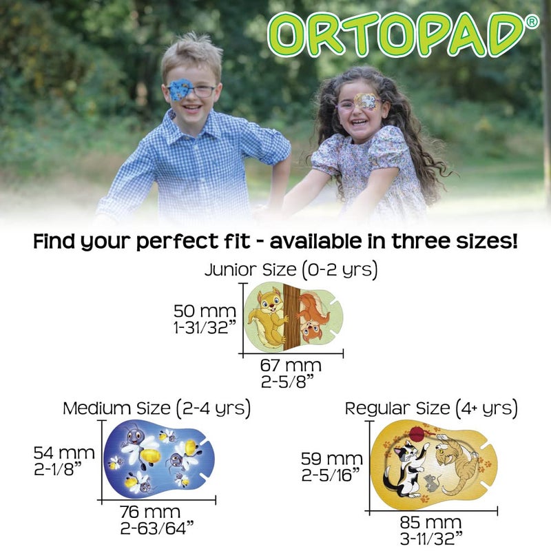 Ortopad Ortopad® Bamboo Fun Pack Eye Patches, 50/Box (Junior Size, 0-2 yrs) Hedgehog Pack  - Image 3