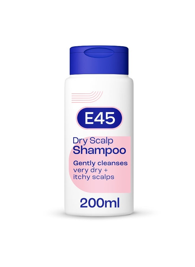 E45 Shampoo, Dry, Itchy Scalp Shampoo, Suitable For Dandruff and Flaky Scalp, Perfume Free, Hypoallergenic, 200ml Shampoo - Image 1