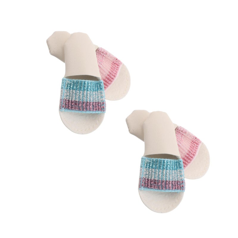 4 pcs PU Fake Leather Finger Protectors Sleeves for Embroidery Sewing Finger Safety Covers Anti- Stick Thimble Guards for DIY Knitting Crafts Home Needlework - Image 1