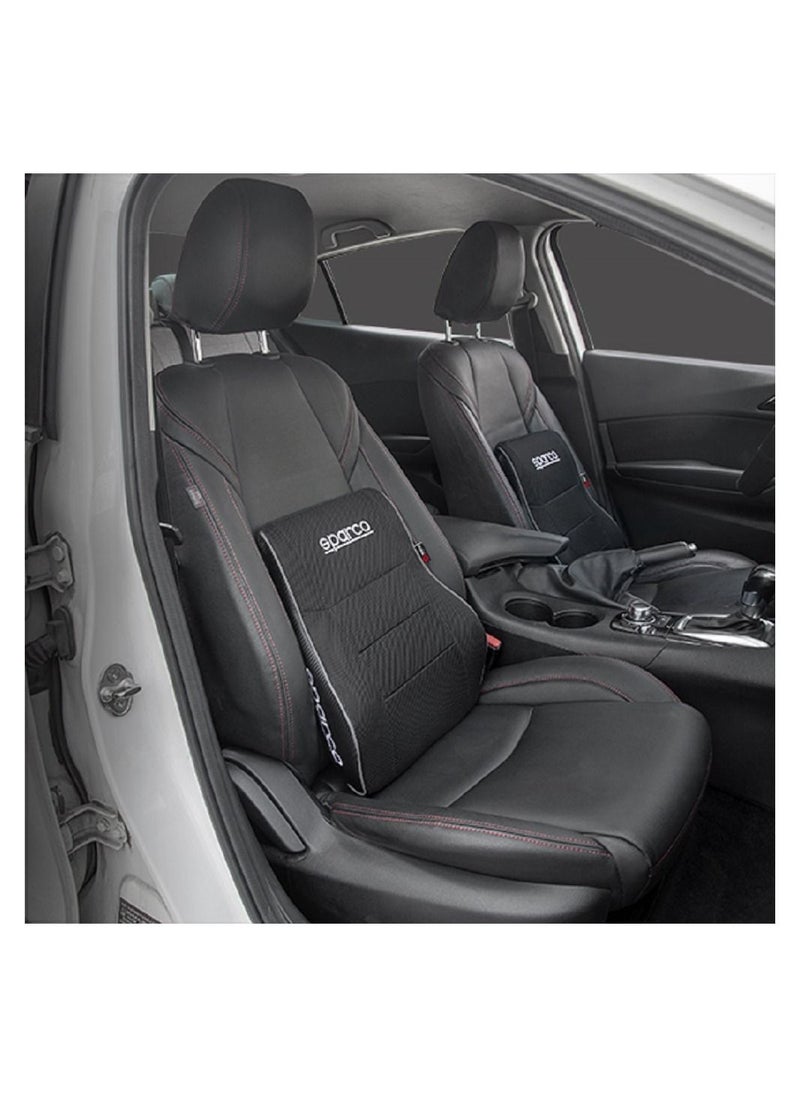 Sparco Lumbar Support Black Mesh Fabric Memory