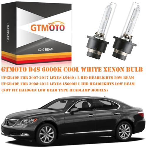 GTMOTO for 2007 2008 2009 2010 2011 2012 2013-2016 Lexus IS350 LS460 Headlights Low Beam with D4S Xenon HID Bulb, LS 460 IS 350 OE 35W AFS Headlamp, 6000K Bright White 90981-20024 Dipped Light, 2-Pack - Image 2