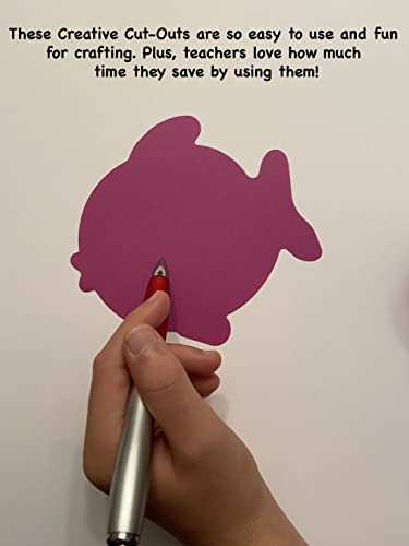 SHAPES ETC. 31 Pcs Fish Assorted Color Creative Cut-Outs 3in x 2.75in Size Ocean Decor Spring Summer Decorations Learning Games VBS Classroom Bulletin Boards Kids’ School Craft Projects USA Made - Image 4