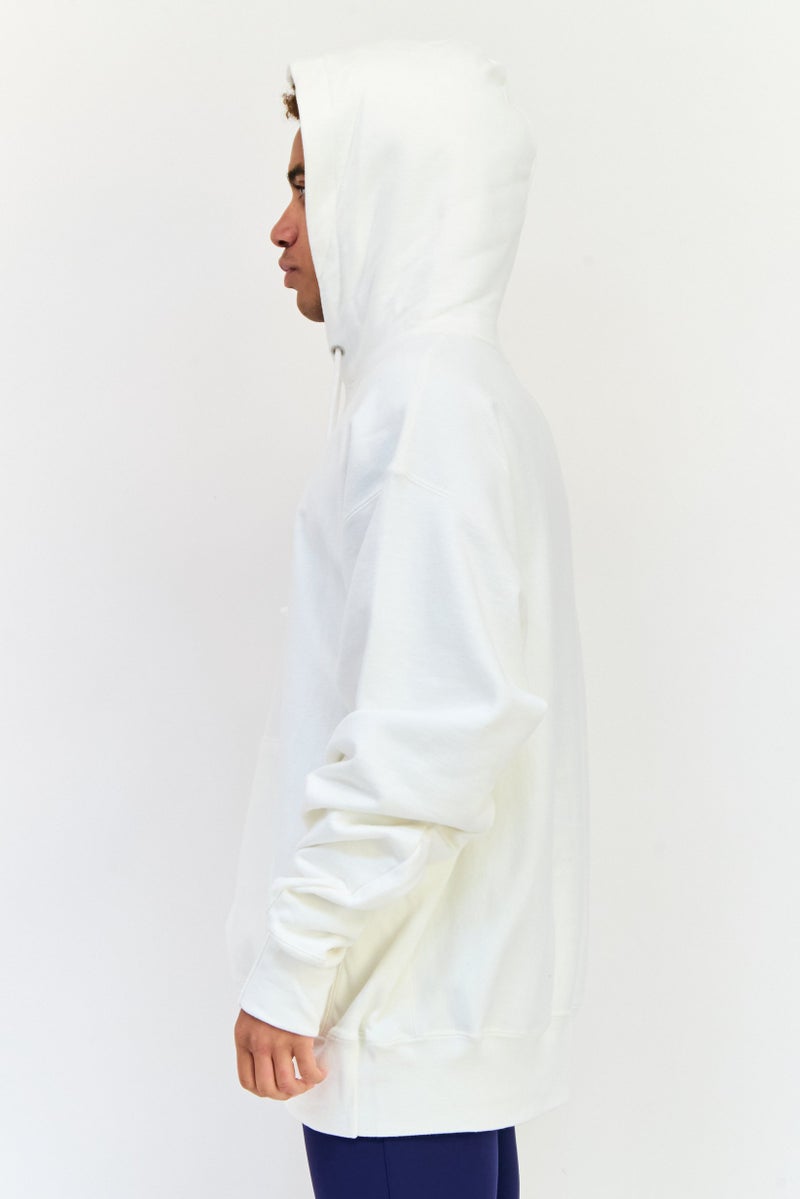 Champion Men Sportswear Fit Long Sleeve Outdoor Hoodie, White  - Image 4