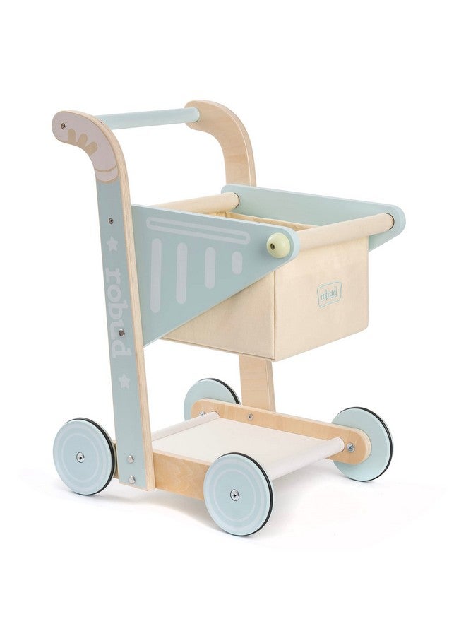 روبود مشاية أطفال خشبية للبنات والأولاد عربة تسوق خشبية للأطفال الصغار ألعاب مشاية تعليمية لمدة 10 أشهر وسنة واحدة - Image 1